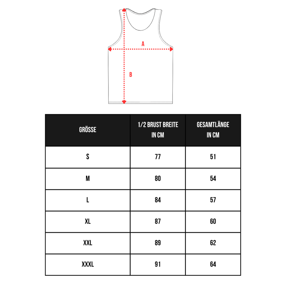 Größentabelle für Bodybuilding Core Stringer